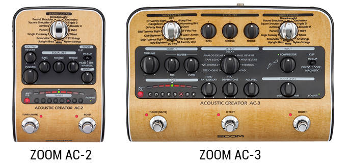 Boitier de DI Zoom AC-2, Boitier de DI pour guitare acoustique, boitier de DI ZOOM AC-3