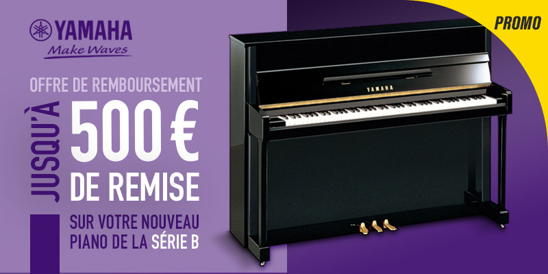 Offre Spéciale Yamaha Série b : Jusqu'à 500€ de remise en Cashback pour la rentrée.