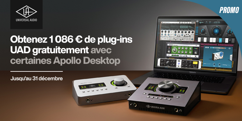 <b><center>1086€ de PLUG-INS UAD OFFERT !<br>Du 1er Octobre au 31 Décembre 2024</center></b>