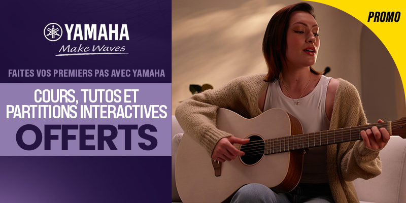 <b><center> Yamaha : cours en ligne personnalisés, des partitions interactives OFFERTS</center></b>