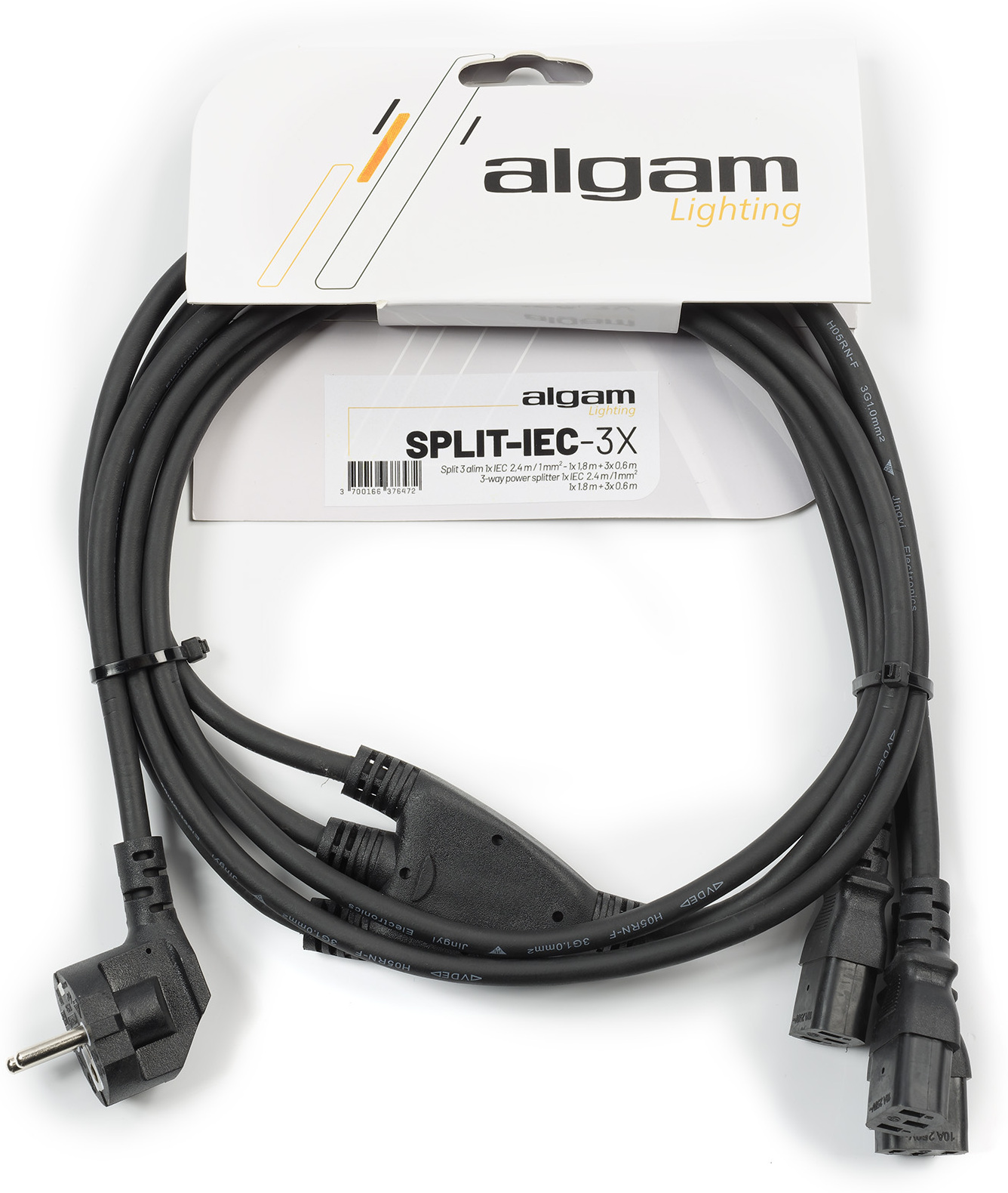 Algam Lighting Split 3 Alim 1x Iec 1 Mm² 2,4 M / 1x 1,8 M + 3x 0,6 M - CÂble - Main picture