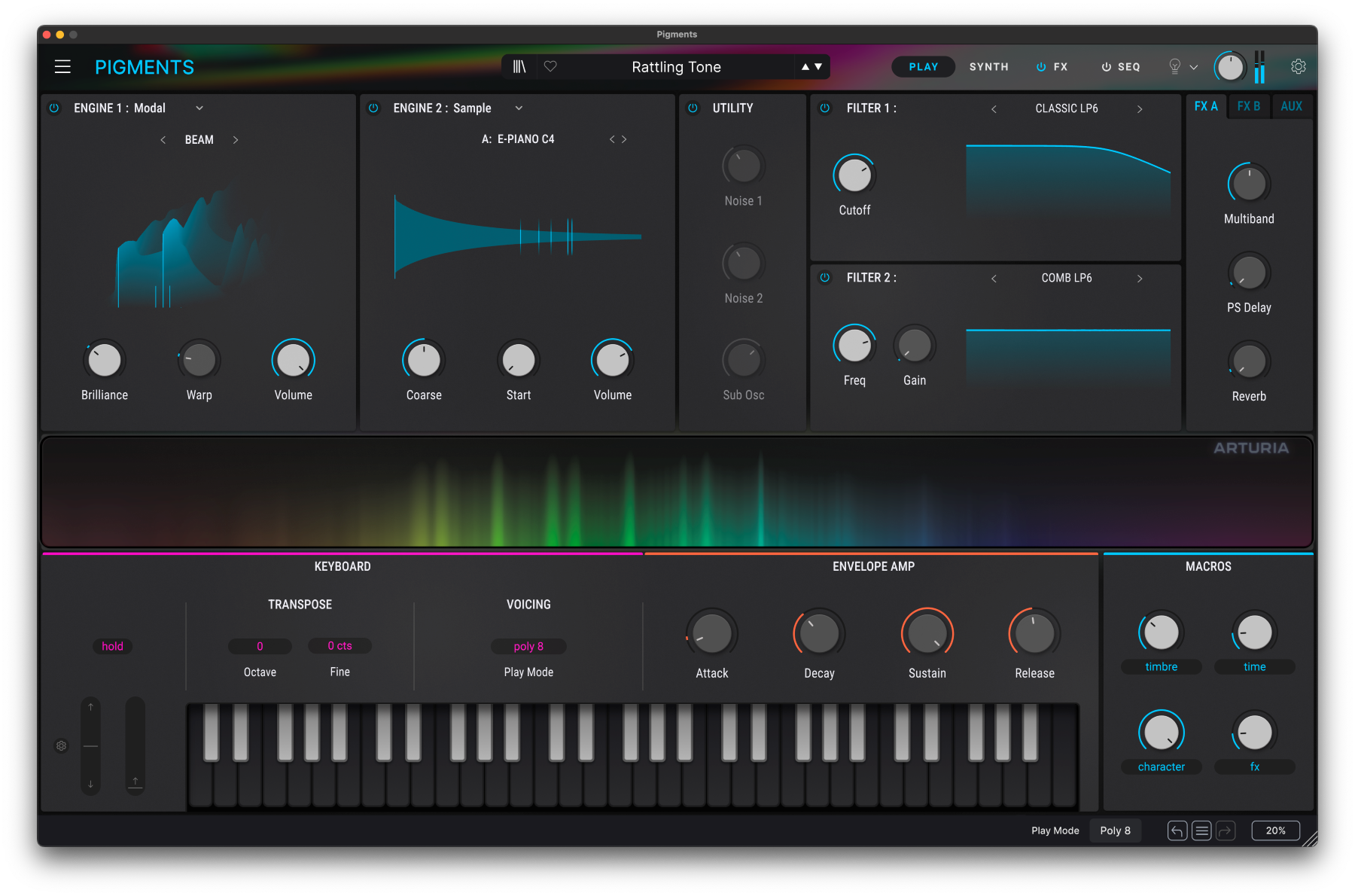 Arturia Pigments 6 License - Plug-in Effet - Variation 6