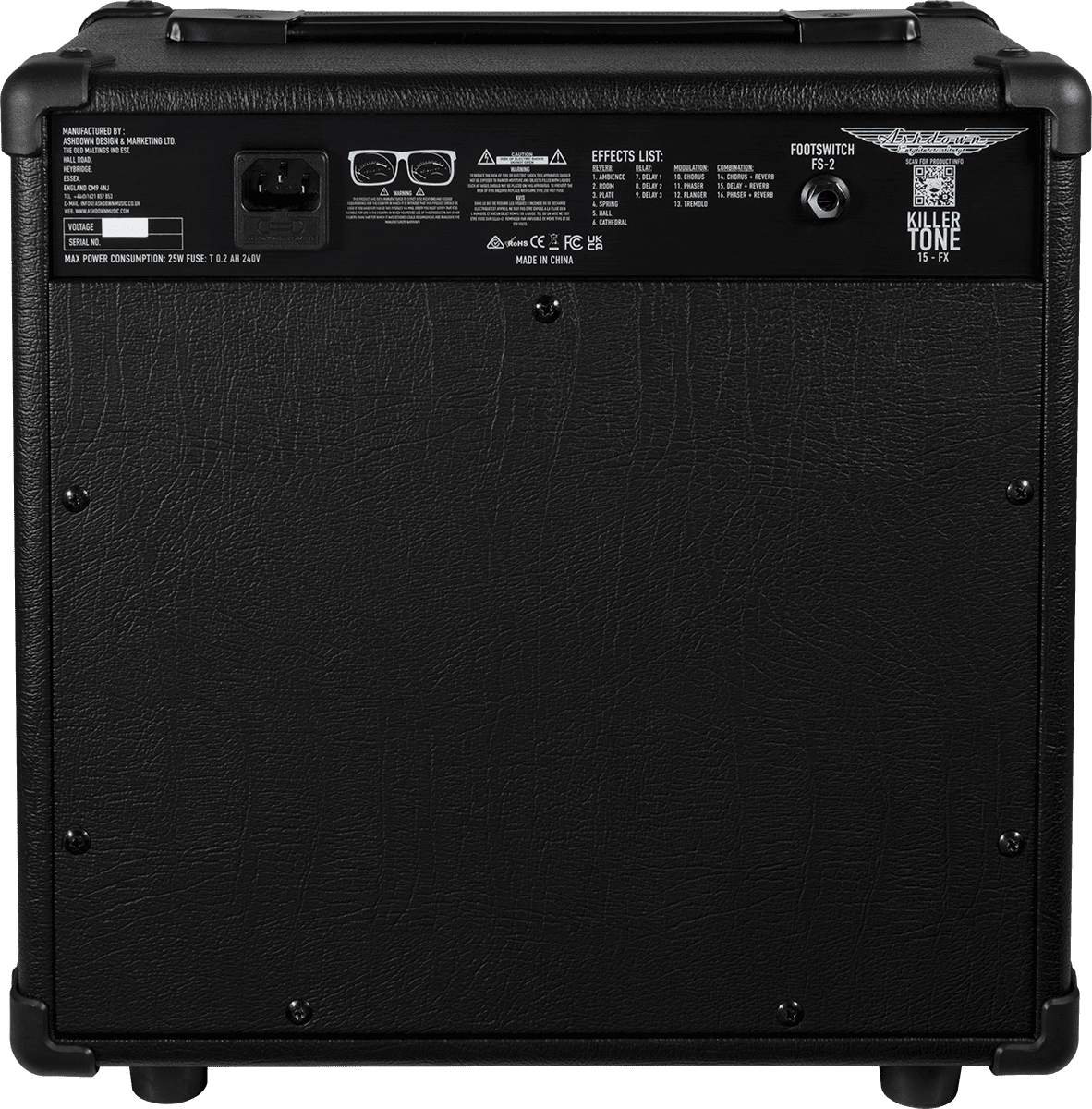 Ashdown Kt-15fx Killer Tone Combo 15w 1x10 - Ampli Guitare Électrique Combo - Variation 2