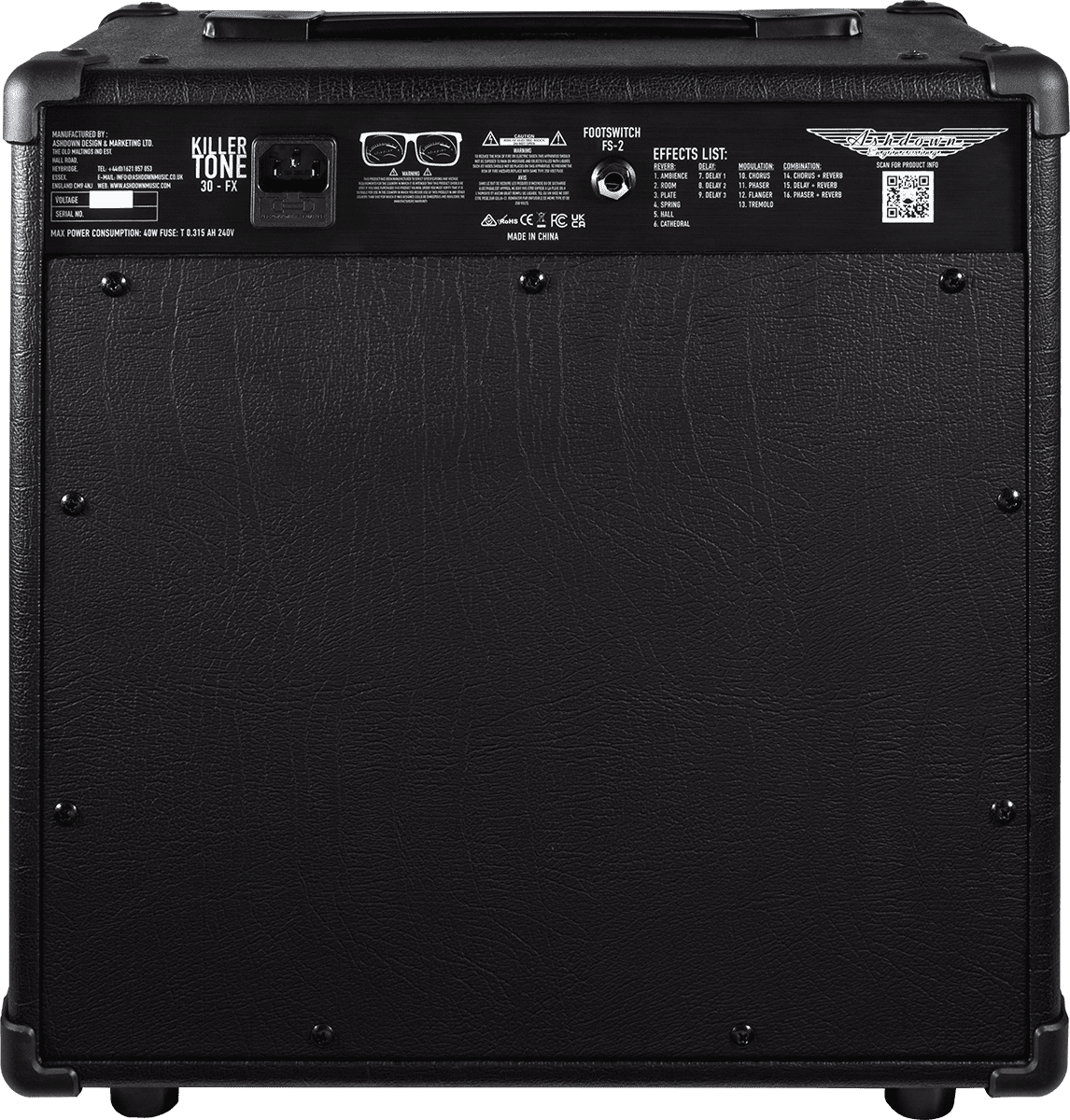 Ashdown Kt-30fx Killer Tone Combo 30w 1x10 - Ampli Guitare Électrique Combo - Variation 2