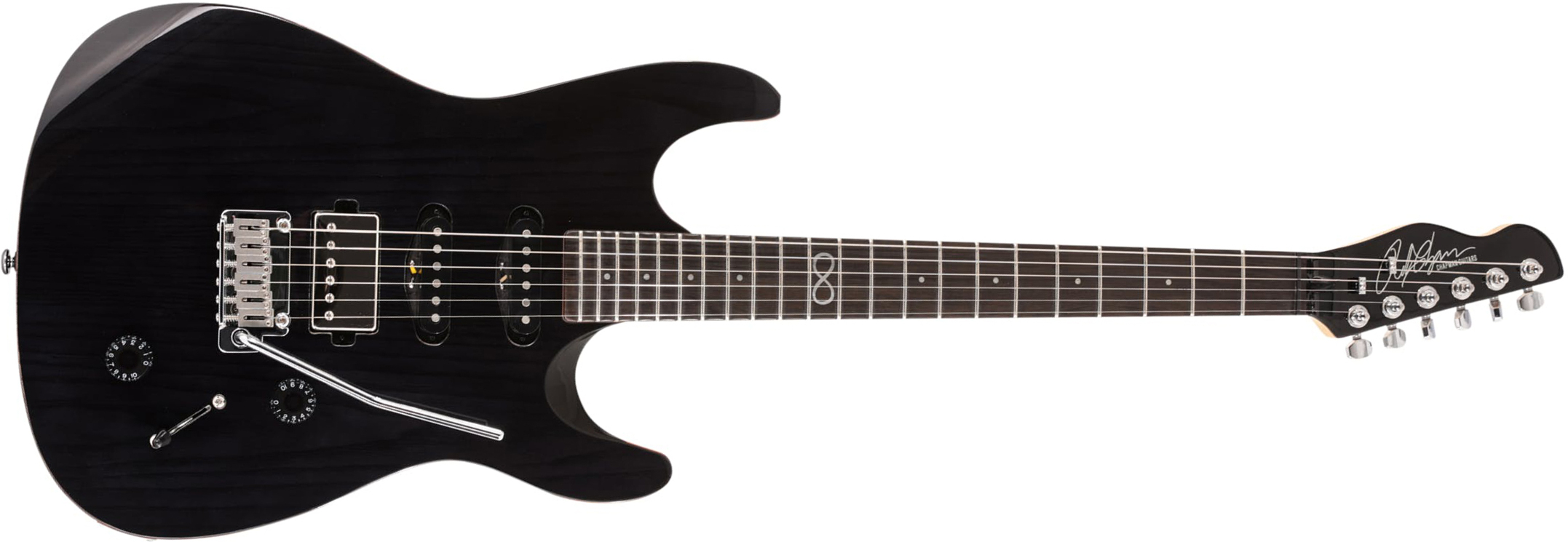 Chapman Guitars Ml1x 2022 Hss Trem Eb - Trans Black - Guitare Électrique Forme Str - Main picture