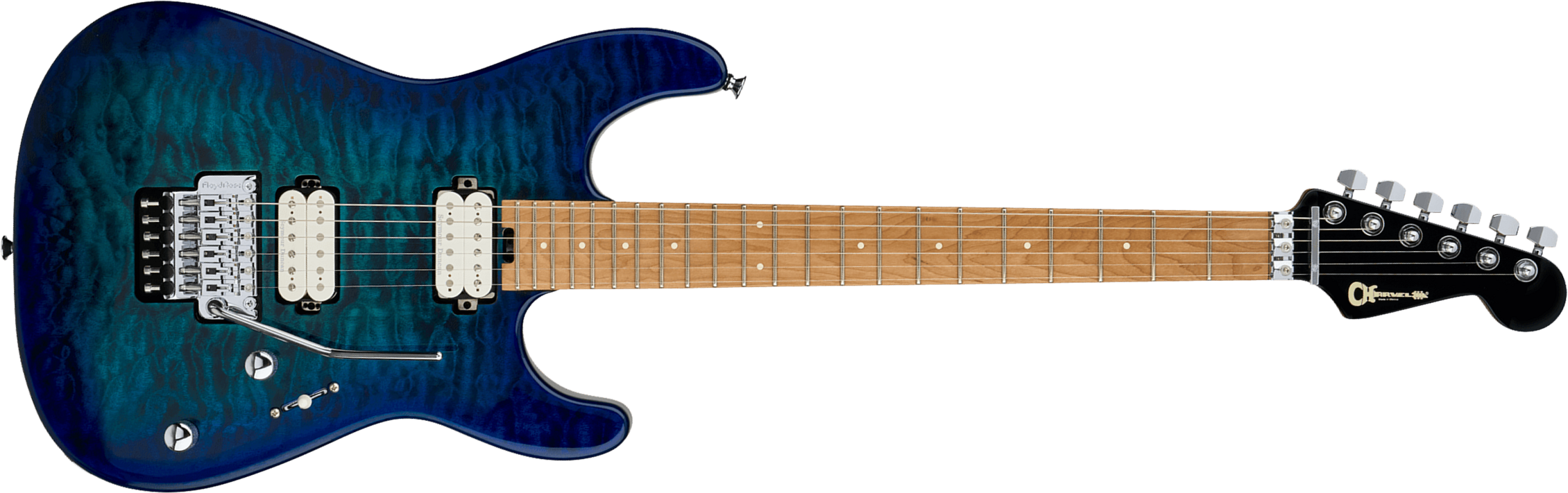 Charvel San Dimas Pro-mod Plus Style 1 Hh Fr Cm 2h Seymour Duncan Mn - Chlorine Burst - Guitare Électrique Forme Str - Main picture