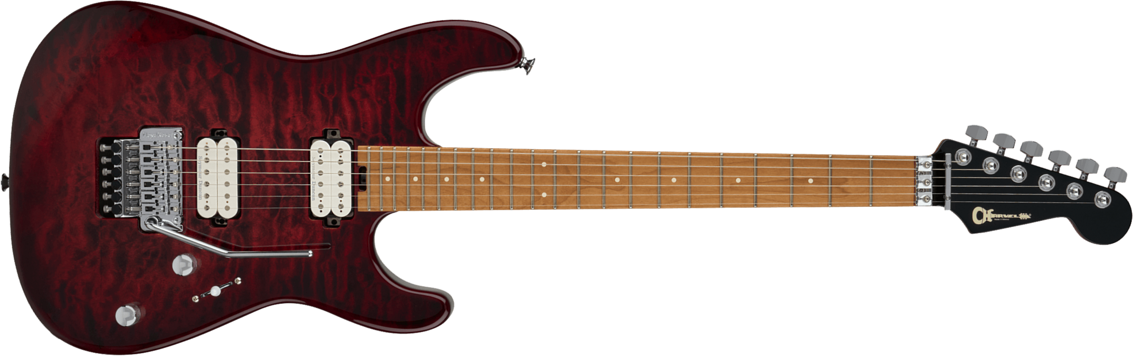 Charvel San Dimas Pro-mod Plus Style 1 Hh Fr Cm 2h Seymour Duncan Mn - Sangria Burst - Guitare Électrique Forme Str - Main picture