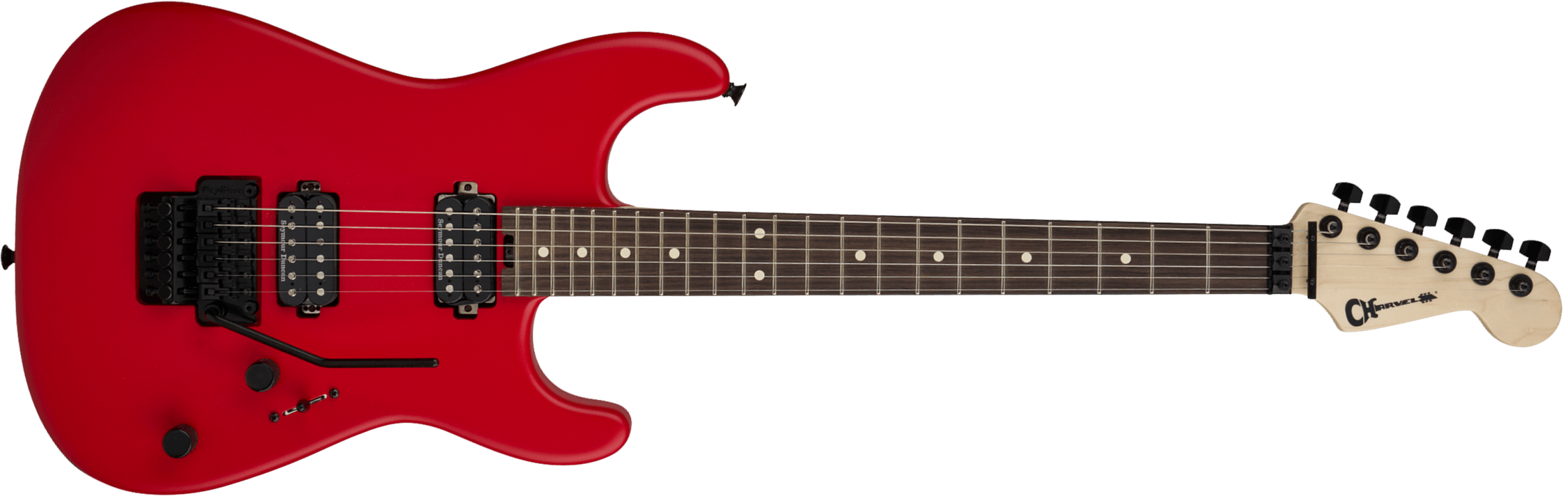 Charvel San Dimas Pro-mod Style 1 Hh Fr Rw 2h Seymour Duncan - Satin Ferrari Red - Guitare Électrique Forme Str - Main picture