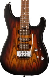 Guitare électrique forme str Charvel Guthrie Govan MJ San Dimas SD24 CM - Three-tone sunburst