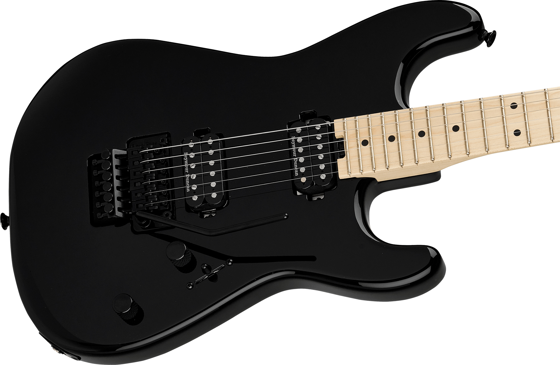 Charvel San Dimas Pro-mod Style 1 Hh Fr Mpl 2h Seymour Duncan Mn - Gloss Black - Guitare Électrique Forme Str - Variation 2