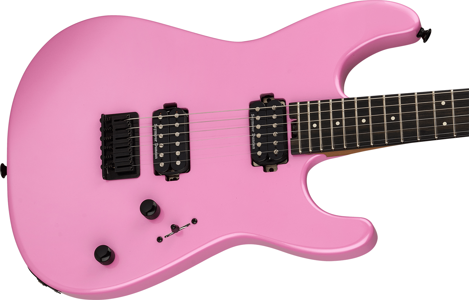 Charvel San Dimas Style 1 Hh Pro-mod Plus 2h Seymour Duncan Ht Eb - Platinum Pink - Guitare Électrique Forme Str - Variation 2