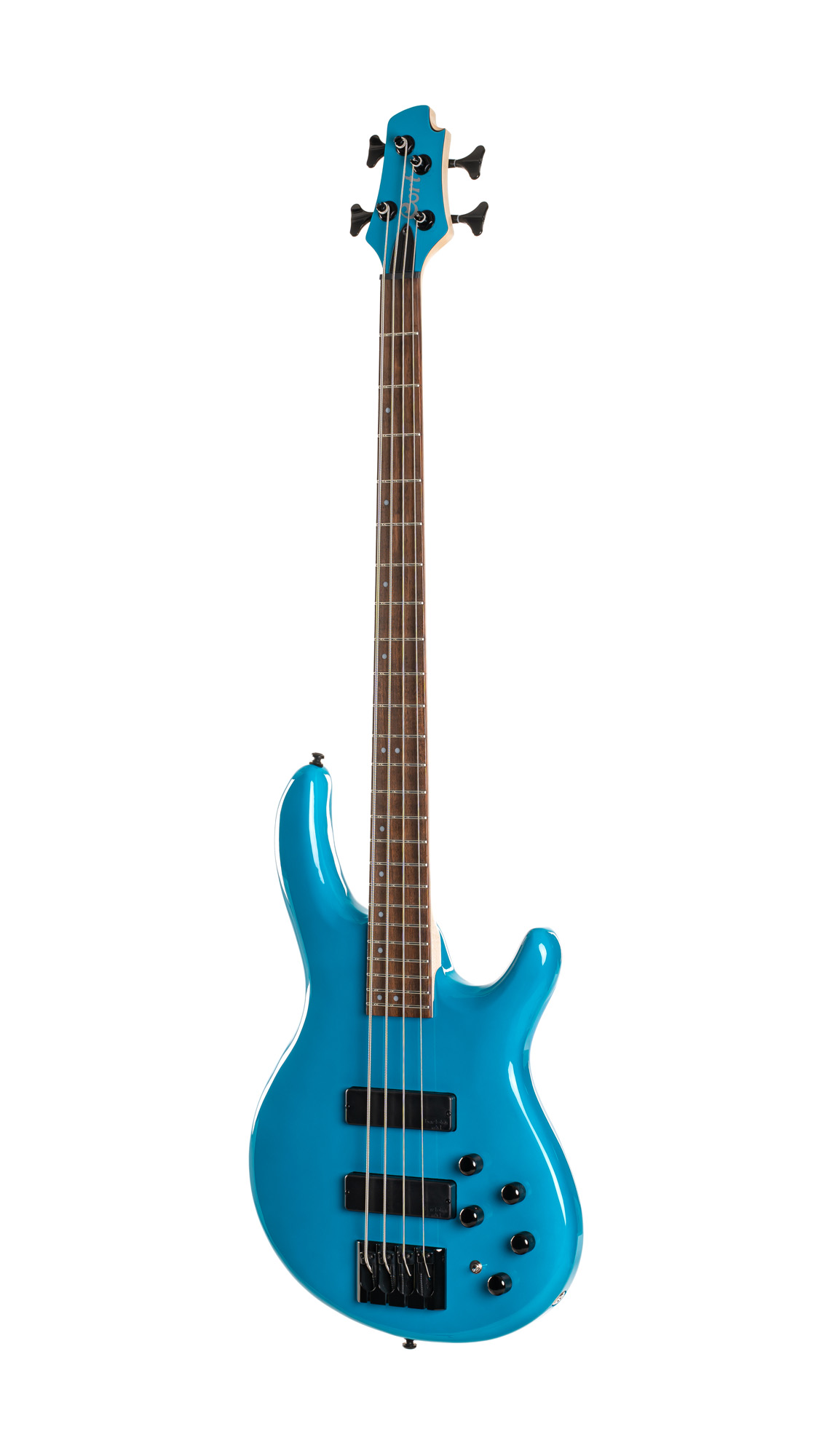 Cort C4 Deluxe Bartolini Jat - Candy Blue - Basse Électrique Solid Body - Variation 1