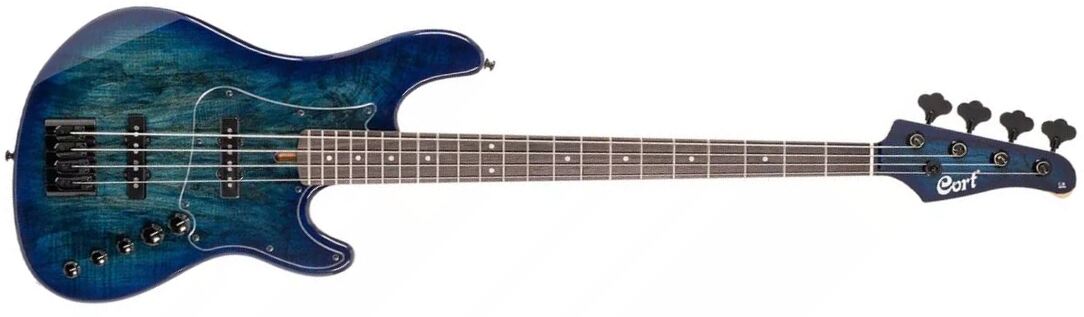 Cort Gb Fusion 4c Active Rw - Blue Burst - Basse Électrique Solid Body - Main picture