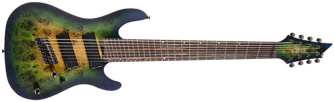 Cort Kx508 Multiscale Ii 8c 2h Fishman Fluence Ht Eb - Mariana Blue Burst - Guitare Électrique Multi-scale - Main picture