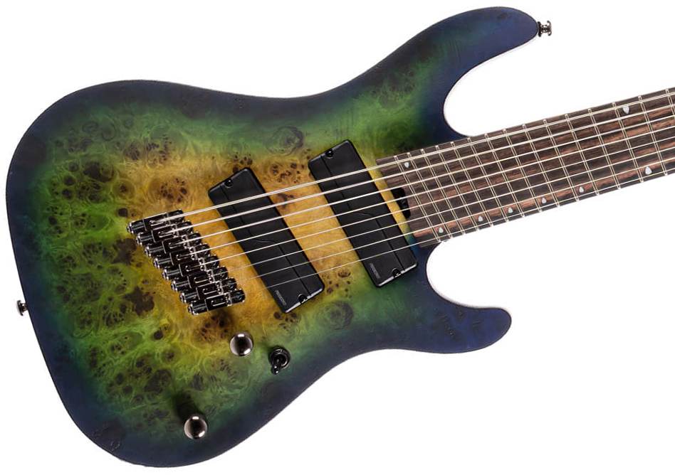 Cort Kx508 Multiscale Ii 8c 2h Fishman Fluence Ht Eb - Mariana Blue Burst - Guitare Électrique Multi-scale - Variation 2