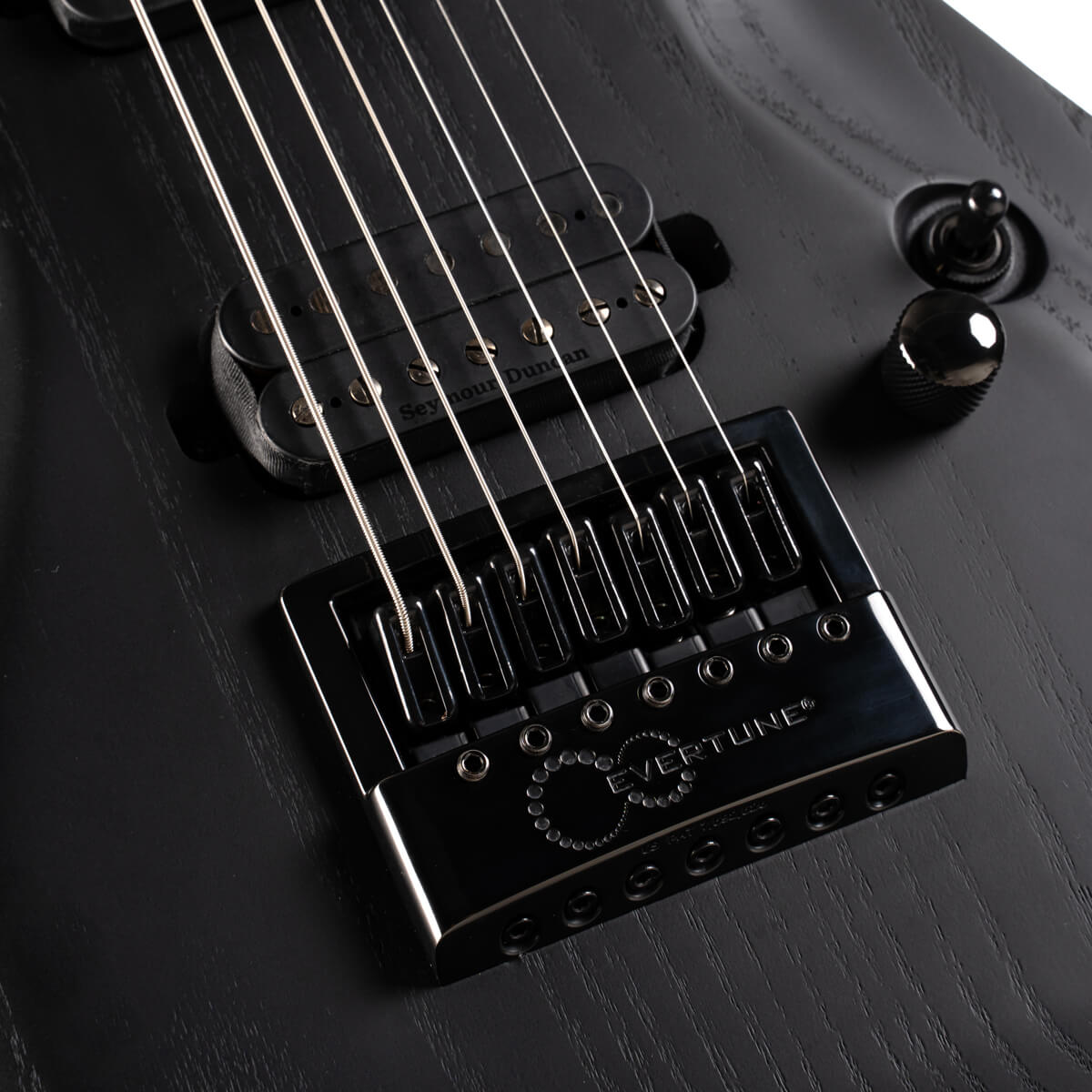 Cort Kx707 Evertune 2h Seymour Duncan Ht Eb - Open Pore Black - Guitare Électrique 7 Cordes - Variation 5