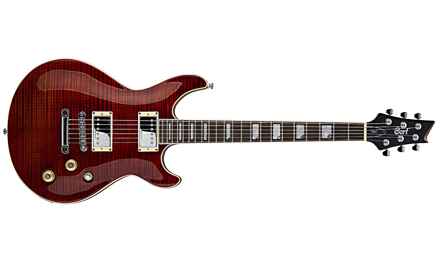 Cort M600 - Black Cherry - Guitare Électrique Double Cut - Variation 1