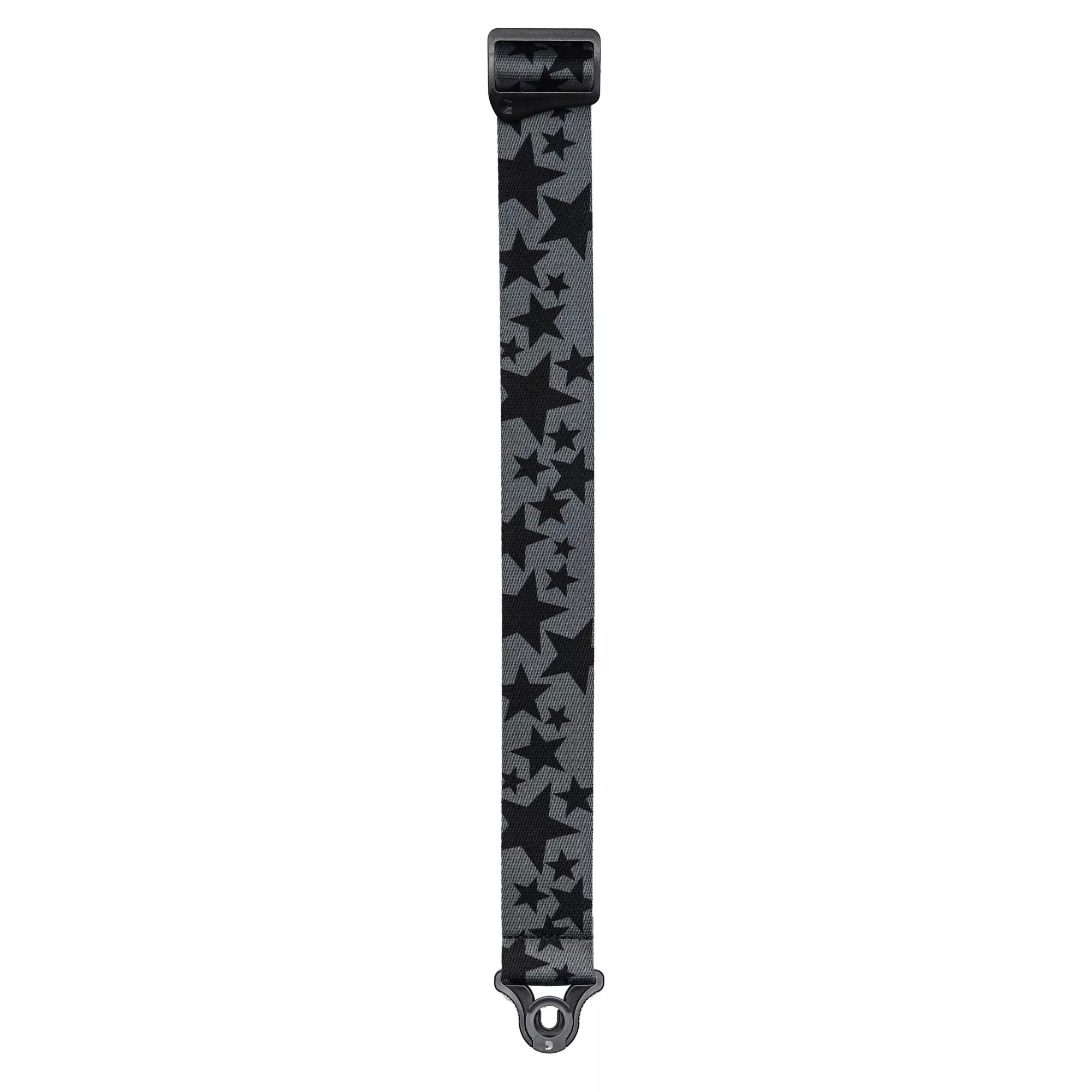 Sangle pour guitare acoustique Quick Release, Black Swirls D'Addario  Couleur Noir Longueur maxi 146 cm Longueur mini 82,6 cm Largeur 5 cm  Réglage Boucle