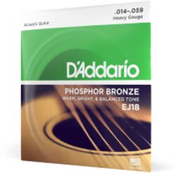 Cordes guitare acoustique D'addario EJ18 Phosphor Bronze 14-59 - Jeu de 6 cordes