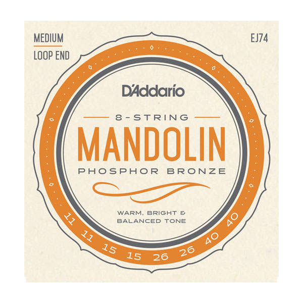 D'addario Ej74 Mandolin Strings Phosphor Bronze Medium 11-40 - Cordes Mandoline - Variation 1