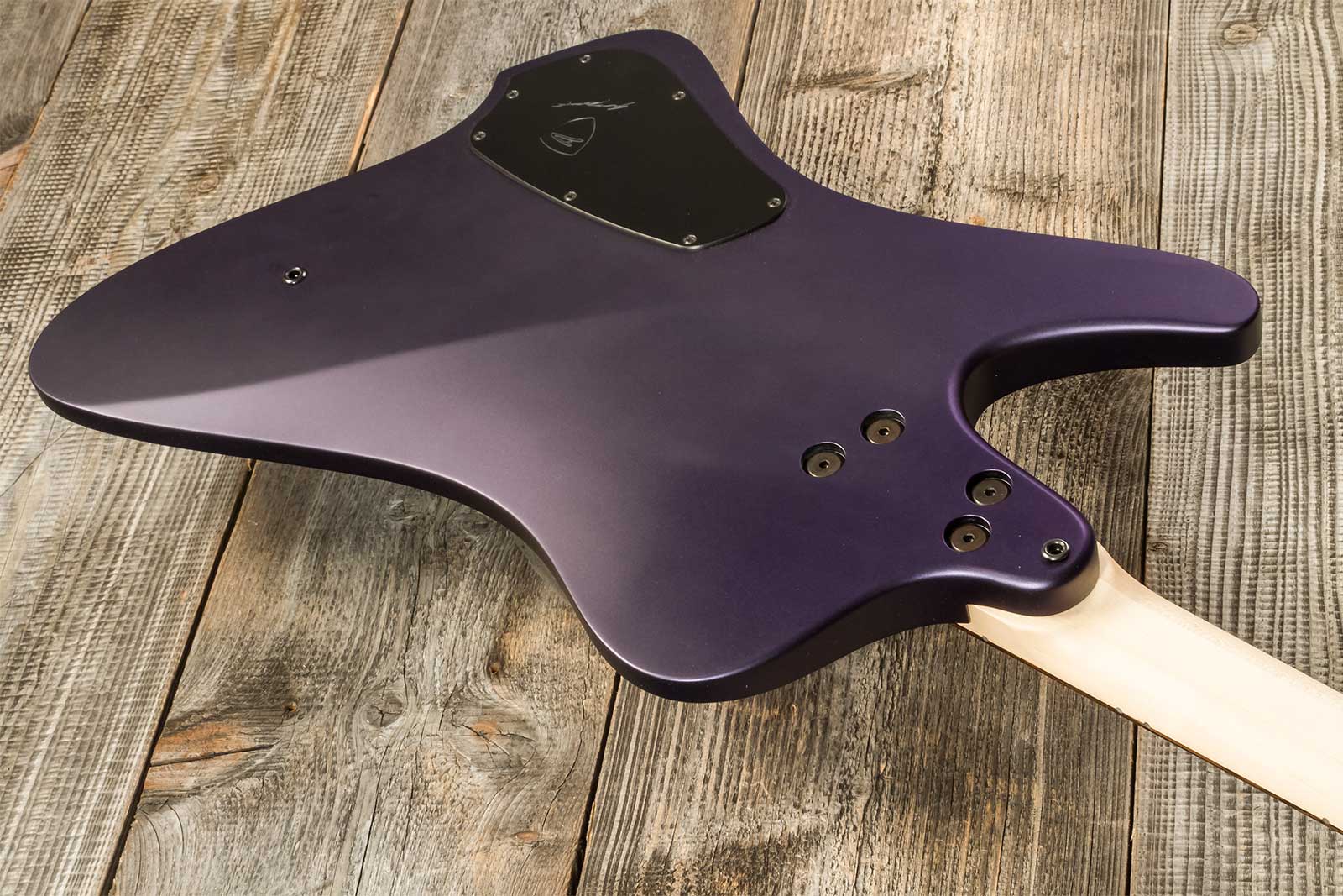 Dingwall Custom Shop D-roc 4c 3-pickups Wen #6982 - Purple To Faded Black - Basse Électrique Solid Body - Variation 4