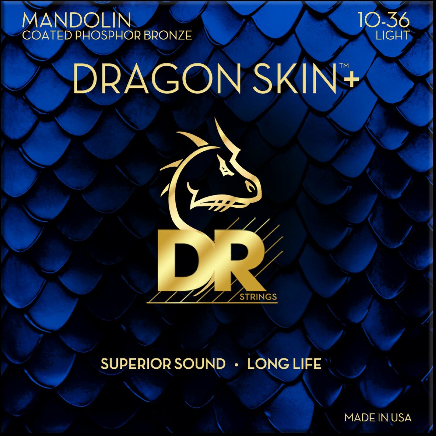Dr Jeu De 8 Cordes Dragon Skin+ Core Technology Coated Wrap 10-36 - Cordes Mandoline - Main picture