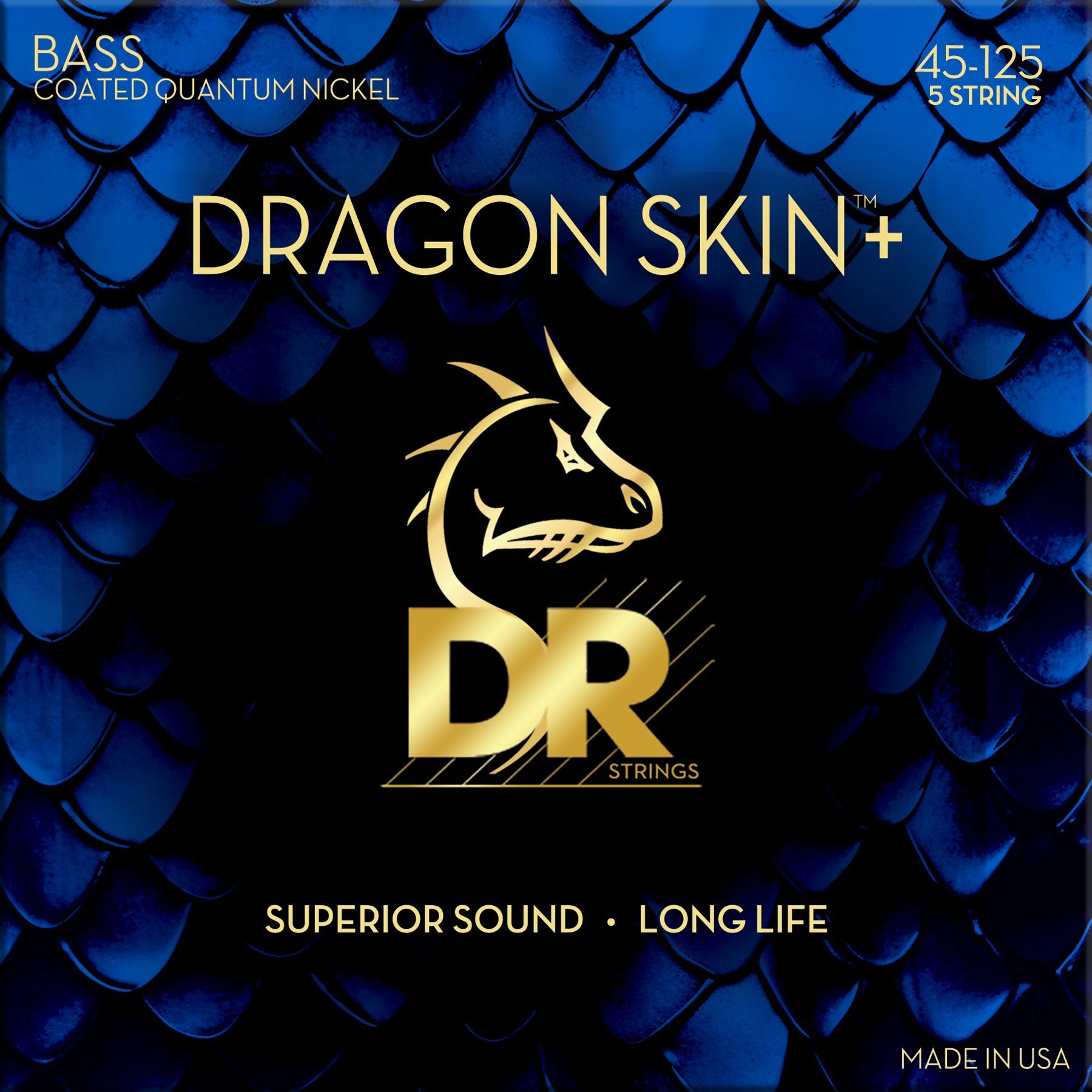 Dr Jeu De 4 Cordes Dragon Skin+ Core Technology Coated Wrap 45-105 - Cordes Basse Électrique - Main picture