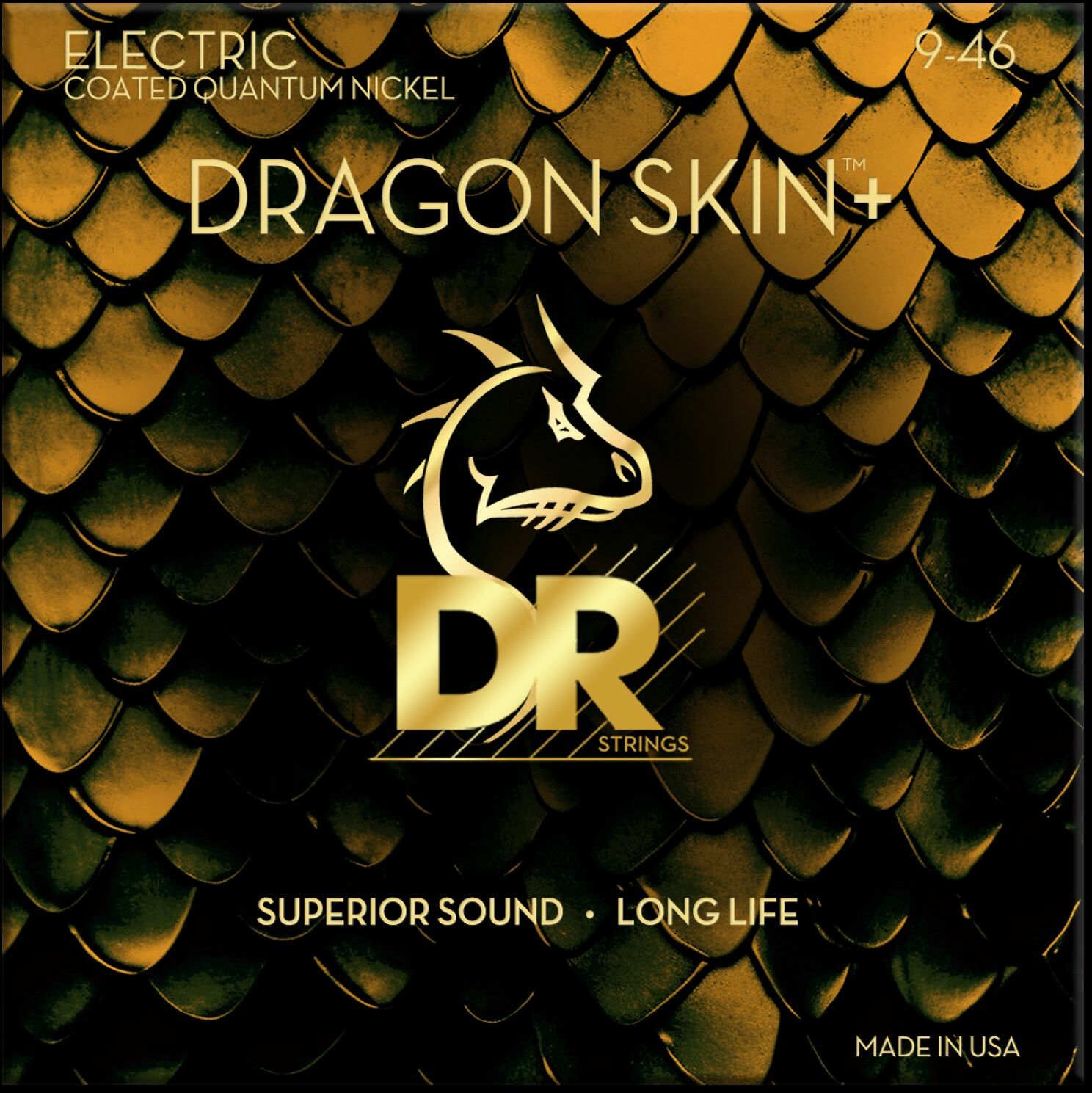 Dr Jeu De 6 Cordes Dragon Skin+ Core Technology Coated Wrap 9-46 - Cordes Guitare Électrique - Main picture