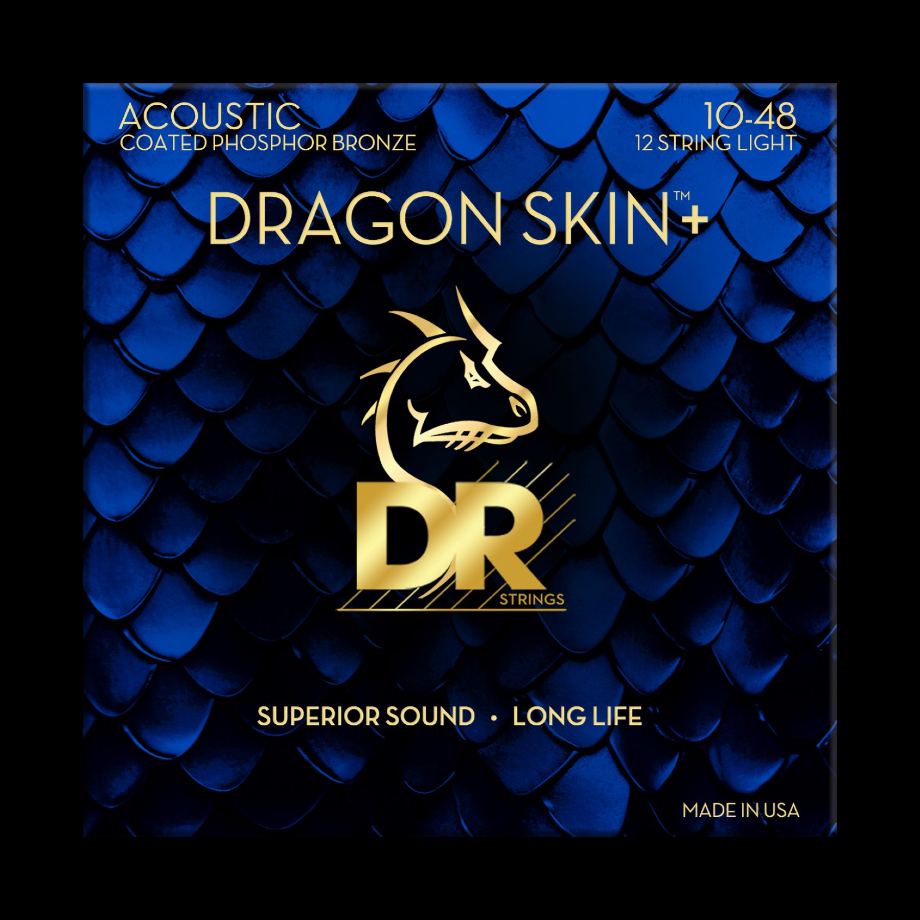 Dr Jeu De 12 Cordes Dragon Skin+ Core Technology Coated Wrap Phosphore Bronze - Cordes Guitare Acoustique - Variation 1