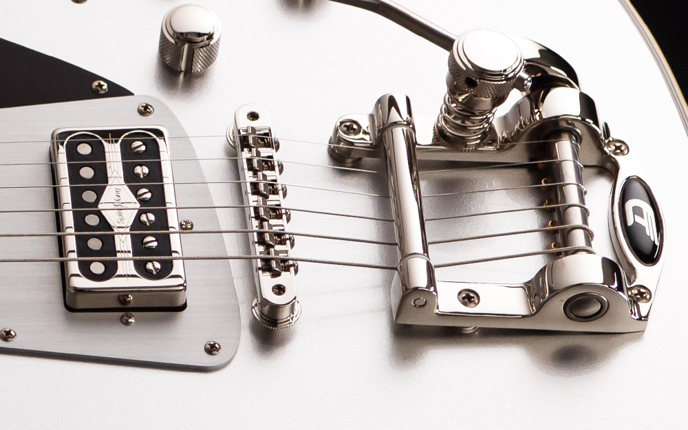 Duesenberg Falken Tremolo 2h Rw - Silver - Guitare Électrique RÉtro Rock - Variation 2