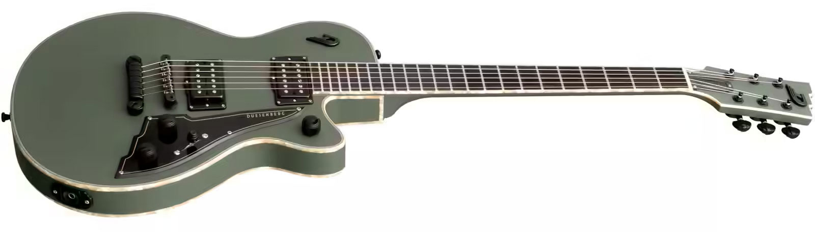 Duesenberg Fantom A 2h Ht Eb - Matte Olive - Guitare Électrique Single Cut - Variation 2