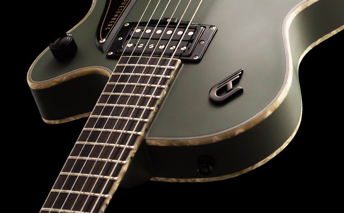 Duesenberg Fantom A 2h Ht Eb - Matte Olive - Guitare Électrique Single Cut - Variation 3