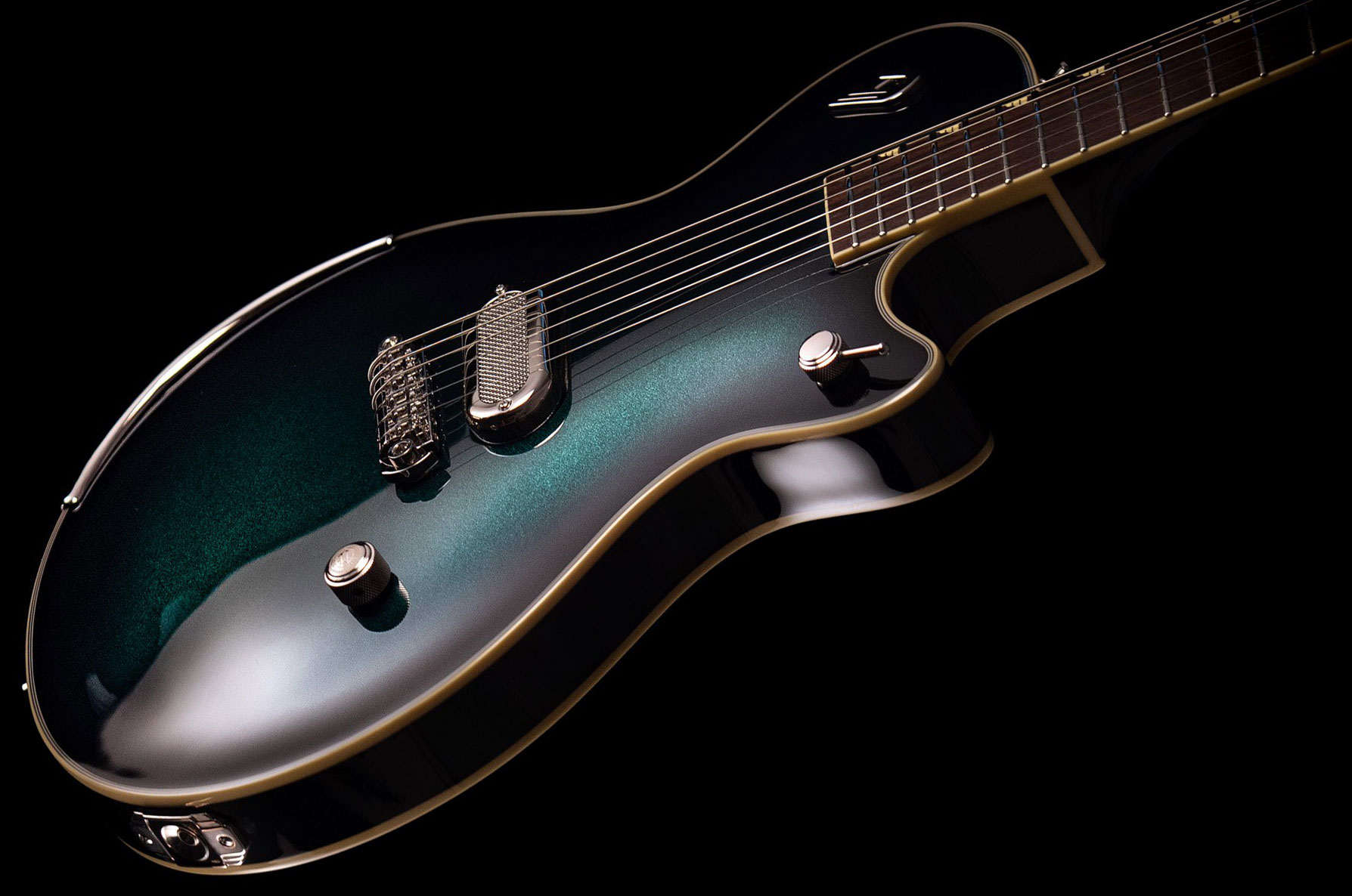 Duesenberg Jeff Darosa Alliance Signature 1h Ht Rw - Catalina Green Burst - Guitare Électrique Single Cut - Variation 1