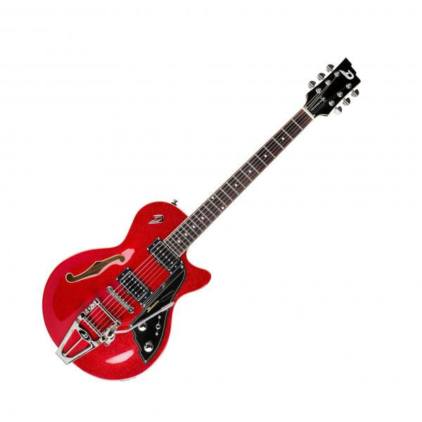 Duesenberg STARPLAYER TV - red sparkle Semi-hollow electric guitar red