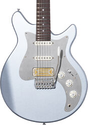 Guitare électrique rétro rock Eastman Fullertone DC '62 - Truetone Satin Ice Blue Metallic