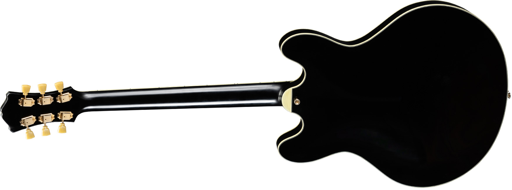 Eastman T59/tv-b Thinline 2h Lollar Trem Eb - Black - Guitare Électrique Single Cut - Variation 1