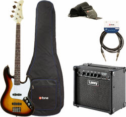 Pack basse electrique Eastone JAB+Laney LX15B +Accessoires - 3 tone sunburst