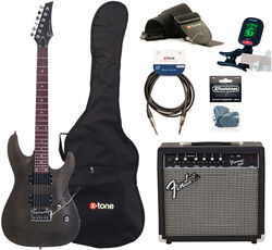 Pack guitare électrique Eastone METDC +Fender Frontman 20G +Accessories - Black satin