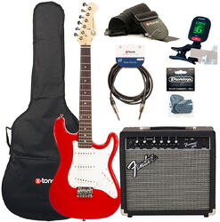 Pack guitare électrique Eastone STR Mini +Fender Frontman 20G +Accessories - Red