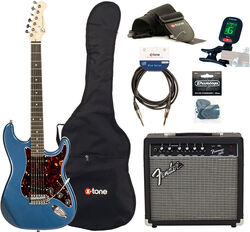 Pack guitare électrique Eastone STR70T +Fender Frontman 20G +Accessories - Purple blue