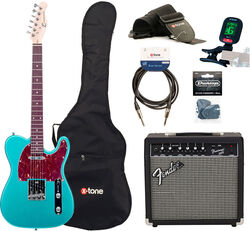 Pack guitare électrique Eastone TL70 +Fender Frontman 20G +Accessories - Metallic light blue