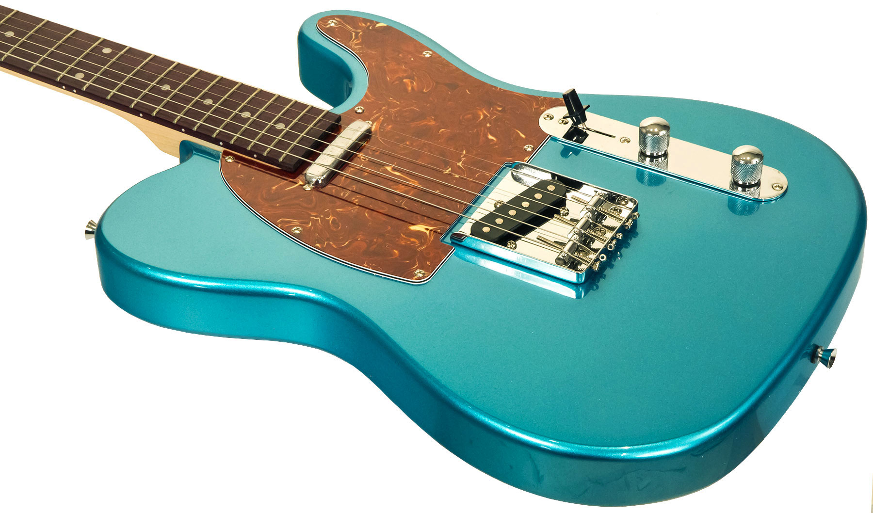 Eastone Tl70 +fender Frontman 20g +cable +clip-on Tuner +mediators +housse +courroie - Metallic Light Blue - Pack Guitare Électrique - Variation 3