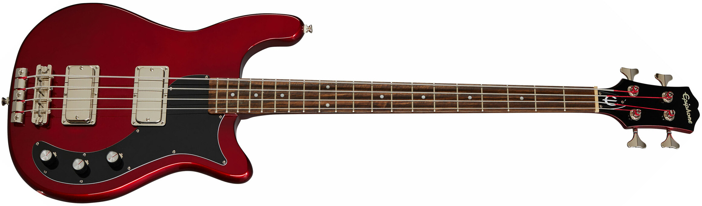 Epiphone Embassy Bass Original Lau - Sparkling Burgundy - Basse Électrique Solid Body - Main picture