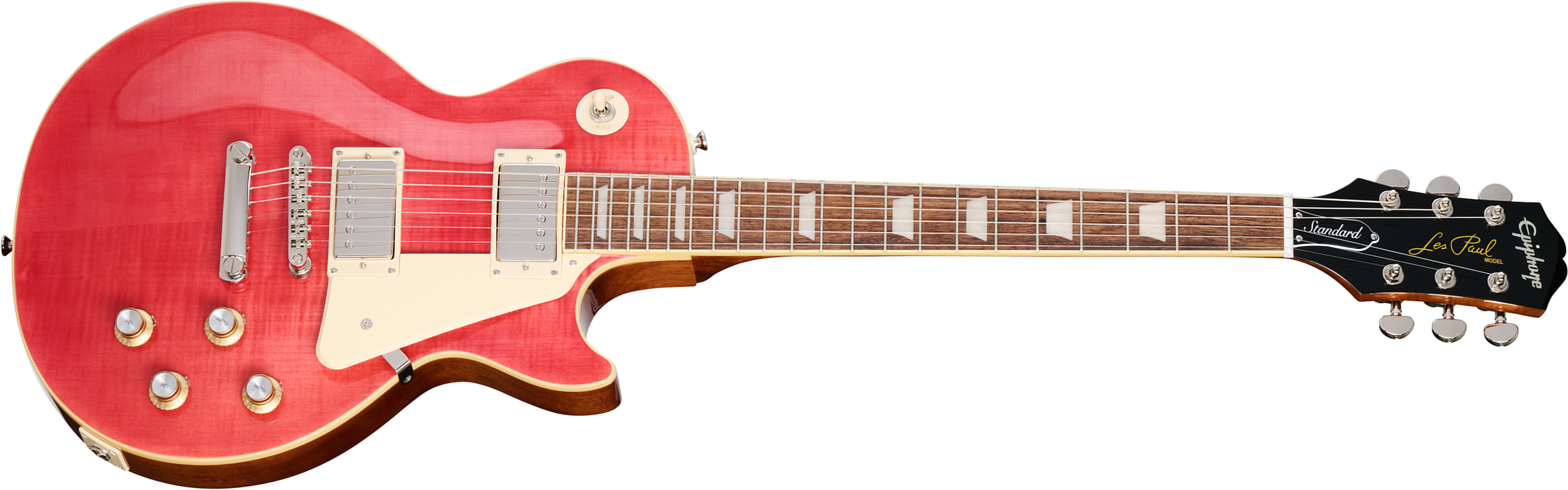 Epiphone Les Paul Standard 60s Figured Insp. By Gibson 2h Ht Lau - Fuchsia - Guitare Électrique Single Cut - Main picture