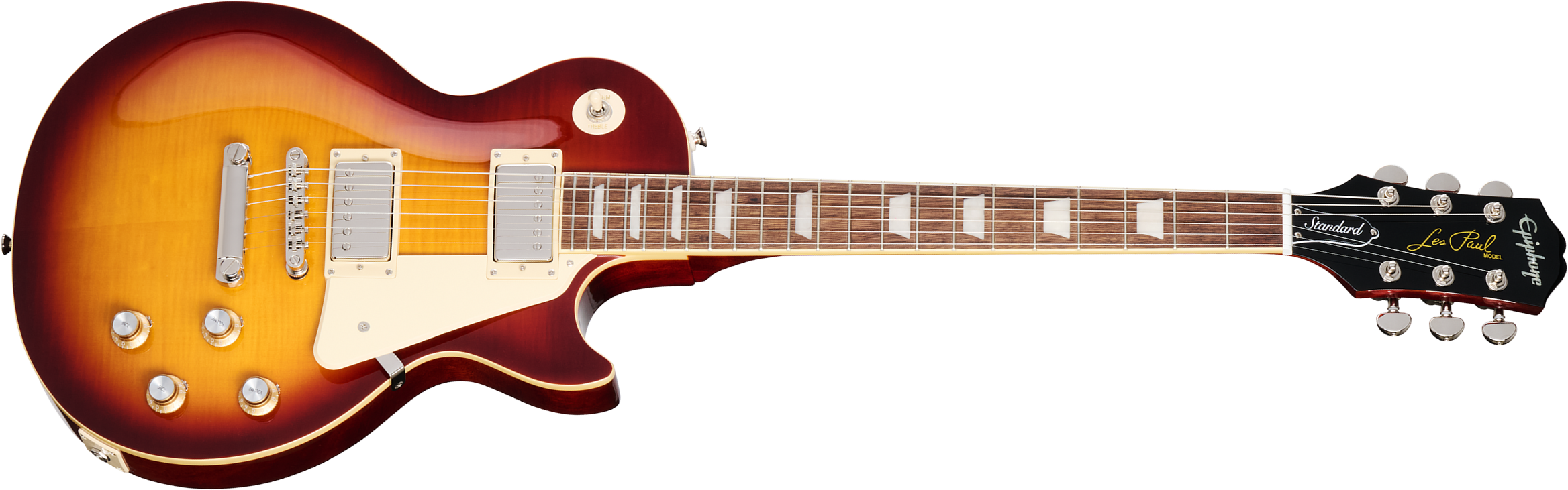 Epiphone Les Paul Standard 60s Figured Insp. By Gibson 2h Ht Lau - Iced Tea Burst - Guitare Électrique Single Cut - Main picture