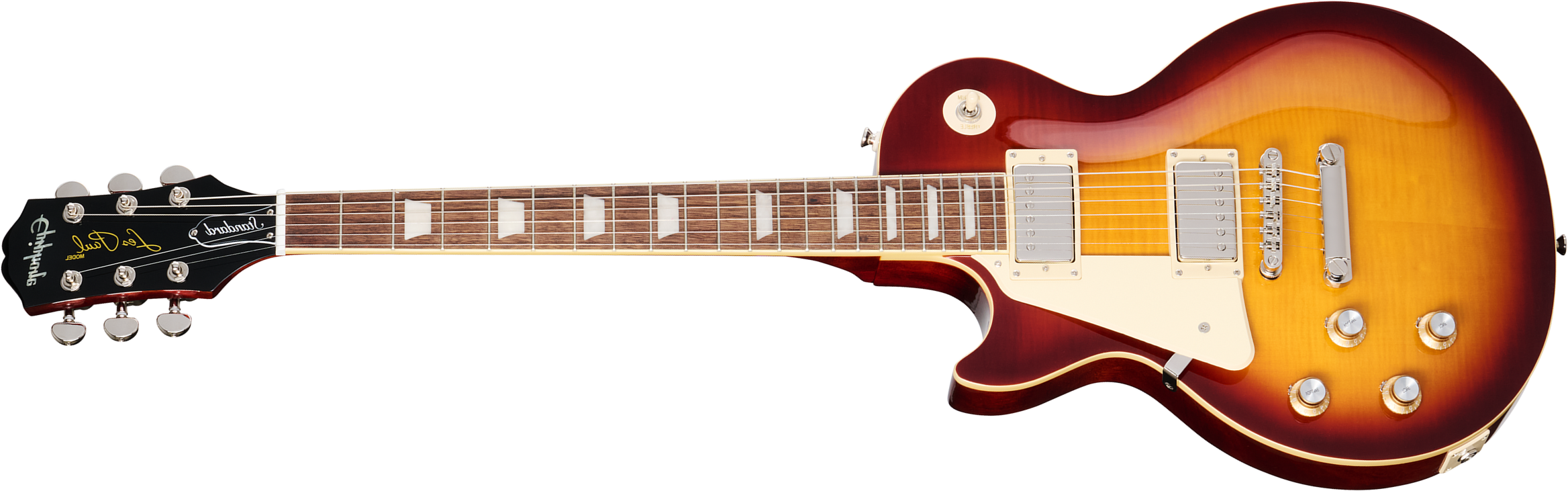 Epiphone Les Paul Standard 60s Figured Lh Insp. By Gibson Gaucher 2h Ht Lau - Iced Tea Burst - Guitare Électrique Single Cut - Main picture