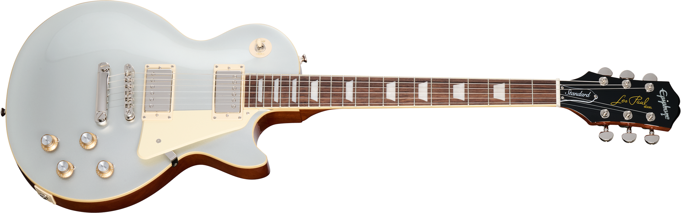 Epiphone Les Paul Standard 60s Insp. By Gibson 2h Ht Lau - Silver Mist - Guitare Électrique Single Cut - Main picture