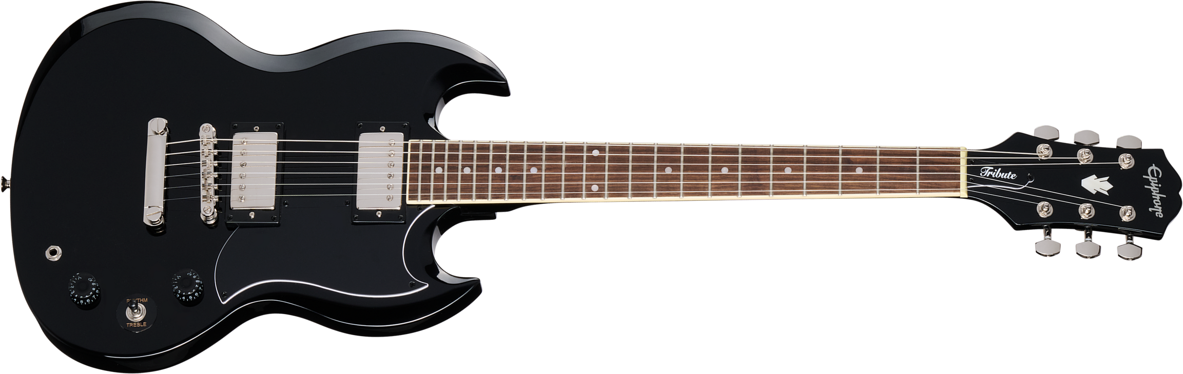 Epiphone Sg Tribute Sg Prophecy Inspired By / Modern 2h Ht Lau - Ebony - Guitare Électrique Double Cut - Main picture