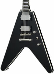 Inspired By Gibson Modern Prophecy Flying V - aged jet black metallic