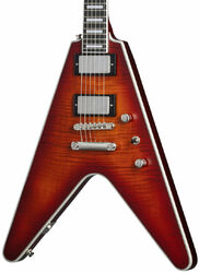 Guitare électrique rétro rock Epiphone Inspired By Gibson Modern Prophecy Flying V - Aged bengal tiger burst